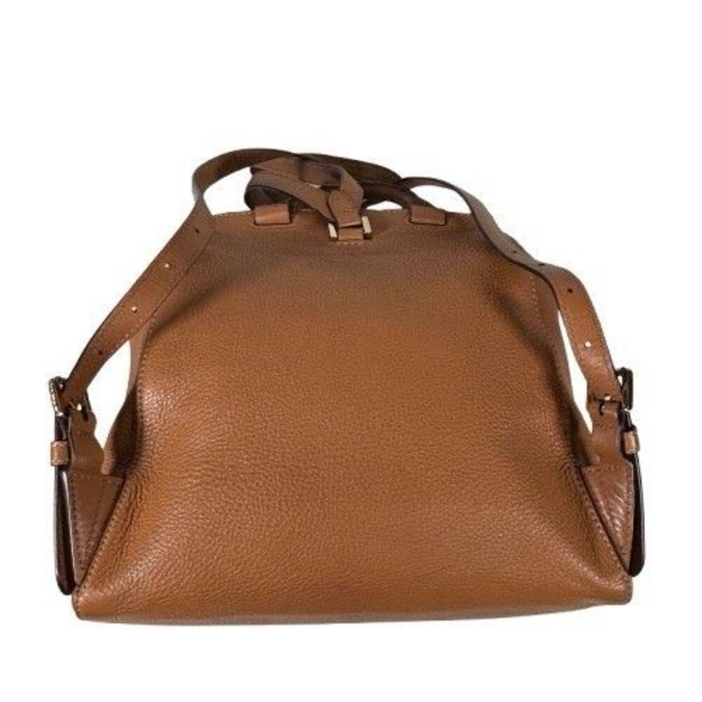 Michael Kors Romy Acorn Brown Pebbled Leather Medium Backpack Handbag - Picture 13 of 16